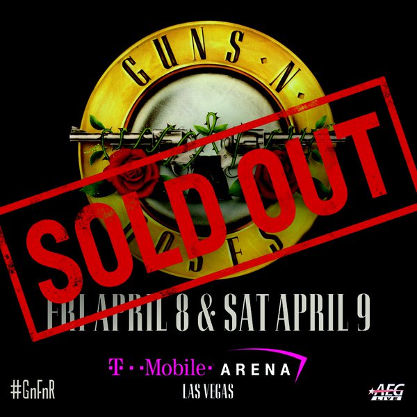 guns n roses las vegas sold out slash duff axl