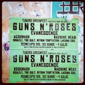 Poster Tuborg Greenfest Romexpo Bucarest Roumanie juillet 2012