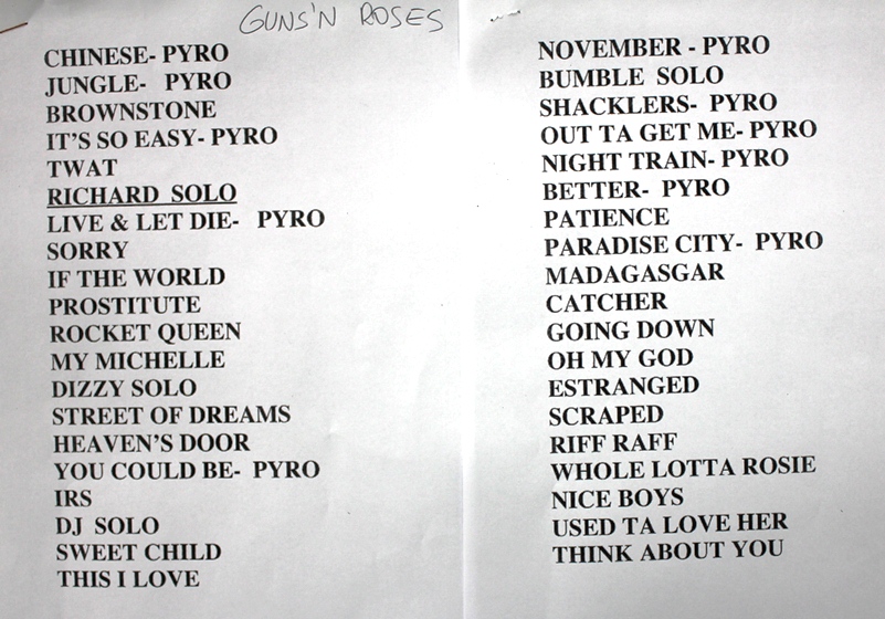 l.a. guns setlist l.a. guns setlist