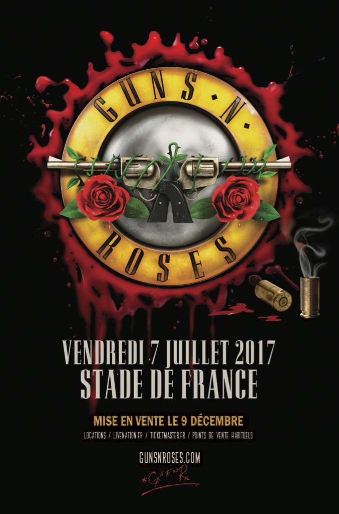 poster concert guns n roses 2017