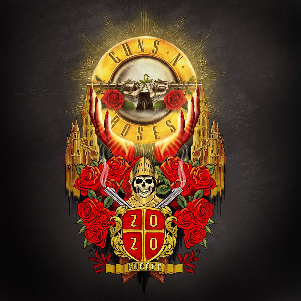 guns n roses poster tour europe 2020