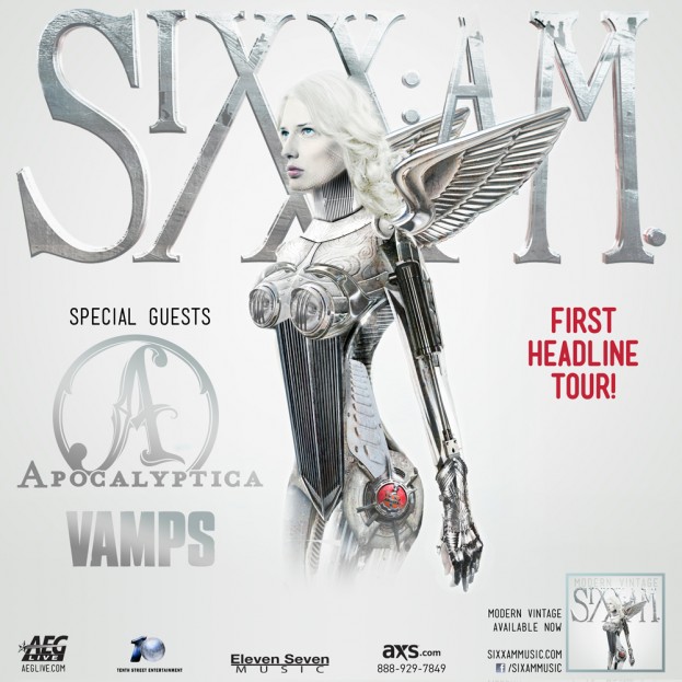 Sixx A.M. D.J. Ashba tournée poster 2015