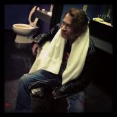 Axl Rose backstage Camden Philadelphie USA novembre 2011